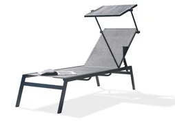 Bain de soleil en aluminium DCB GARDEN Toscane, gris/argent