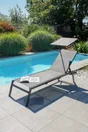 Bain de soleil en aluminium DCB GARDEN Toscane, gris/argent