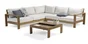 Salon de jardin aluminium DCB GARDEN Majorque, 5 personnes, naturel/gris