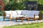 Salon de jardin aluminium DCB GARDEN Majorque, 5 personnes, naturel/gris
