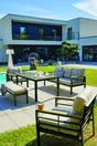 Salon de jardin aluminium DCB GARDEN Cayenne, 7 personnes, noir