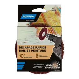 Disque décapant express, bois / peinture,  SAINT GOBAIN, 100 x 14 mm
