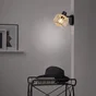 Spot, métal noir naturel E14, INSPIRE Pécan