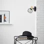 Spot INSPIRE Mallow, métal noir naturel E14
