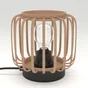 Lampe Pecan bambou, acier, beige, H.17.5 cm INSPIRE, E27