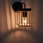 Applique E27, acier / bambou beige, Pécan, INSPIRE