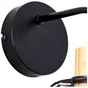 Applique INSPIRE Mallow E27, acier / bambou, noir