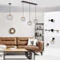 Applique INSPIRE Mallow E27, acier / bambou, noir