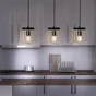 Suspension Pecan, 3 lumières 3xE27, L.70cm, bambou, INSPIRE
