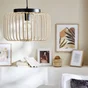 Suspension Pecan bambou, bambou, beige, Diam.38 cm INSPIRE, E27
