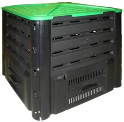 Composteur Compo'Fast, BELLIJARDIN, 350 litres, noir et vert