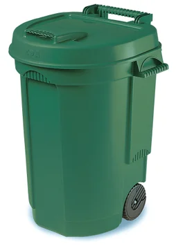 Poubelle de rue EDA 110 l sur 2 roues, vert