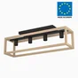 Plafonnier 4 x E27 métal noir bois ELGORT INSPIRE