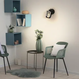 Spot patère E27 PARADOXE verre fumé noir INSPIRE