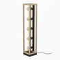 Lampadaire ELGORT 5 x E27 H. 100 métal noir/bois INSPIRE
