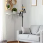 Lampadaire TABODI 2 x E27 H. 166 métal noir/bois INSPIRE