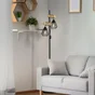 Lampadaire TABODI 2 x E27 H. 166 métal noir/bois INSPIRE