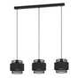 Suspension OTTOMANE 3 x E27 L. 99 cm métal noir mat INSPIRE