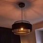 Suspension 1x e27 métal noir INSPIRE OTTOMANE D.40 cm