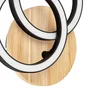 Applique led ROG 1900LM 4000K L. 34 cm noir/bois INSPIRE