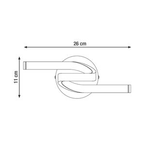 Applique led ESME 1050LM 4000K L. 27 cm métal blanc INSPIRE