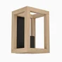 Applique ELGORT E27 H. 26 cm métal noir/bois INSPIRE