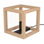 Lampe connectée ELGORT E27 H. 20 cm métal noir/bois INSPIRE
