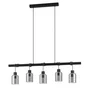 Suspension PARADOXE 5 x E27 verre fumé noir INSPIRE
