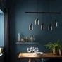 Suspension PARADOXE 5 x E27 verre fumé noir INSPIRE