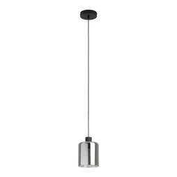 Suspension PARADOXE E27 diam. 15 cm verre fumé noir INSPIRE