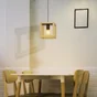 Suspension ELGORT E27 diam. 20 cm métal noir/bois INSPIRE
