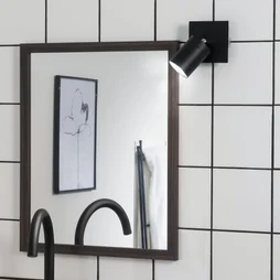 Spot patère, industriel, aluminium noir gu10, INSPIRE Mati
