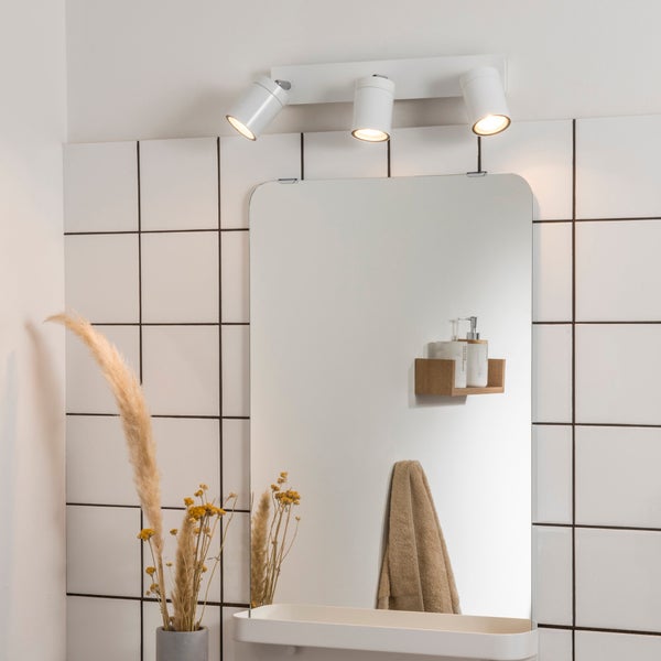 Rampe 3 spots salle de bain Mati GU10, blanc INSPIRE