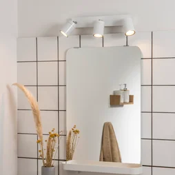 Rampe 3 spots salle de bain Mati GU10, blanc INSPIRE