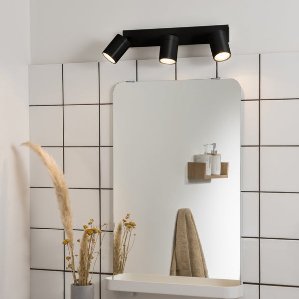 Rampe 3 spots salle de bain Mati GU10, noir INSPIRE