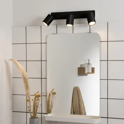 Rampe 3 spots salle de bain Mati GU10, noir INSPIRE