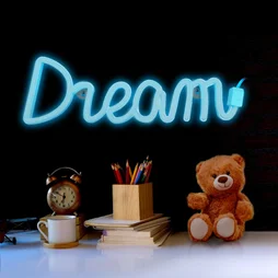 Lampe, essentiel, plastique blanc, INSPIRE Néon Dream, USB + batterie