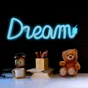 Lampe, essentiel, plastique blanc, INSPIRE Néon Dream, USB + batterie