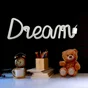 Lampe, essentiel, plastique blanc, INSPIRE Néon Dream, USB + batterie