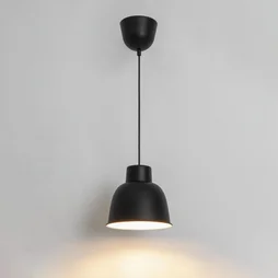 Suspension MELGA diam. 18.5cm E27 métal noir mat