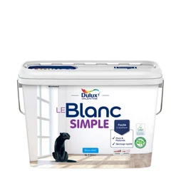 Peinture DULUX VALENTINE SIMPLE blanc mat, 5 L