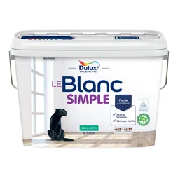 Peinture muLtisupport DULUX VALENTINE SIMPLE blanc satiné, 5 L