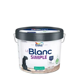 Peinture muLtisupport DULUX VALENTINE SIMPLE blanc satiné, 10 L