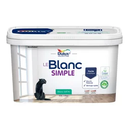 Peinture DULUX VALENTINE SIMPLE blanc satiné, 2.5 L