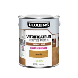 Vitrificateur parquet Haute resistance LUXENS, chene clair satine, 2.5 l