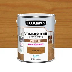 Vitrificateur parquet Haute resistance LUXENS, chene clair mat, 2.5 l