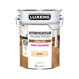 Vitrificateur parquet Haute resistance LUXENS, incolore satine, 5 l