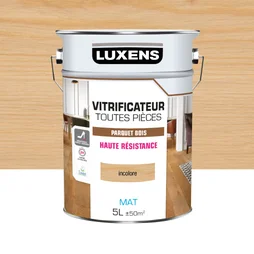 Vitrificateur parquet Haute resistance LUXENS, incolore mat, 5 l