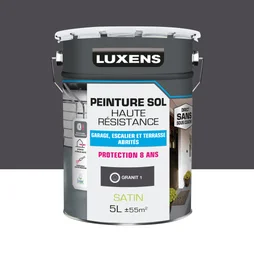 Peinture sol Haute resistance LUXENS, granit 1 satine, 5 l