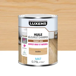 Huile parquet Sejours et chambres LUXENS incolore mat 0.75 l